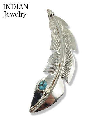 INDIAN JEWELRY ナバホ族|フェザー|ペンダントトップ『Navajo Feather