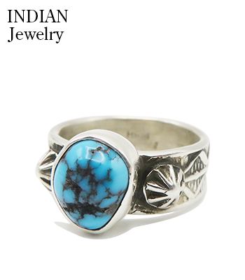 INDIAN JEWELRY ナバホ族|スタンプワーク|リング『Navajo Stampede