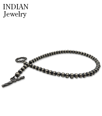 INDIAN JEWELRY ナバホ族|ハンドメイド|シルバービーズ|ブレスレット