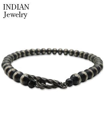 INDIAN JEWELRY ナバホ族|ハンドメイド|シルバービーズ|ブレスレット