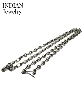 INDIAN JEWELRY ナバホ族|ハンドメイド|シルバーチェーン|62cm『Navajo
