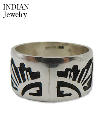 INDIAN JEWELRY ホピ族|オーバーレイ|シルバー|リング『Hopi Overlay
