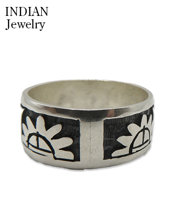 INDIAN JEWELRY ホピ族|オーバーレイ|シルバー|リング『Hopi Overlay