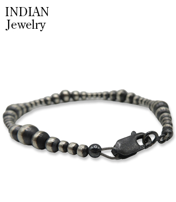 INDIAN JEWELRY ナバホ族|ハンドメイド|シルバービーズ|ブレスレット