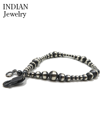 INDIAN JEWELRY ナバホ族|ハンドメイド|シルバービーズ|ブレスレット