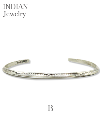 INDIAN JEWELRY ナバホ族|スタンプワーク|バングル『Navajo