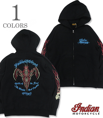 INDIAN MOTORCYCLE インディアン 裏起毛|ピンストライプ|W ZIP|ジップ