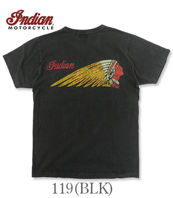 INDIAN MOTORCYCLE インディアン 半袖|Made in USA|ピンストライプ