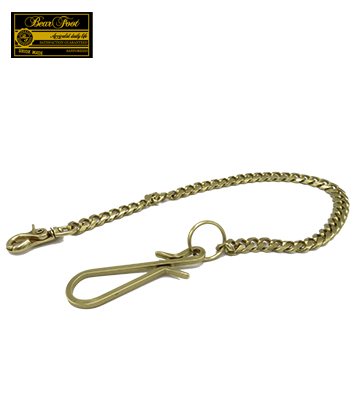 激渋〉ウォレットチェーンwallet 少く chain 真鍮 革紐 アメカジ 