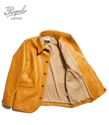 美品 90's スペイン製 gerome カーコート ポリスマン PREQUEL プリクエル HOMAGE 1907|ハンドダイ|カウハイドレザー