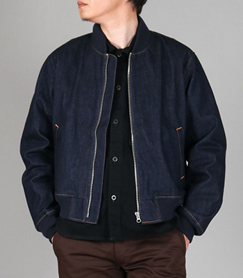 【美品】JAPAN BLUE JEANS デニムボンバージャケット XL 完売必至の14ozデニムボンバージャケットが今年も入荷!!昨年買えなかっ