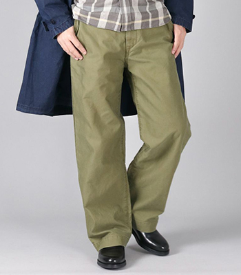 JAPAN BLUE ジャパンブルー 硫化染めバックサテン|ワイド|トラウザー