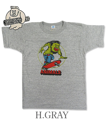 25年新作JOHN GLUCKOW JG-CS06 Animal Skater John Gluckow ジョングラッコー WAREHOUSE 半袖|12/-天竺|プリントT