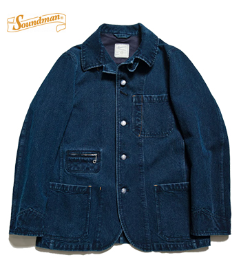 Soundman サウンドマン インディゴ染色|刺し子|カバーオール  