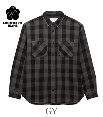 【日本製】 桃太郎ジーンズ ジップアップウールブルゾン ブロックチェック 出陣 日本製】 桃太郎ジーンズ ジップアップウールブルゾン ブロック