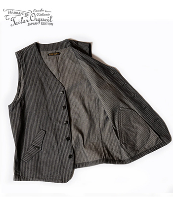 ORGUEIL オルゲイユ インディゴドビー|ジレ|ベスト『Indigo Dobby