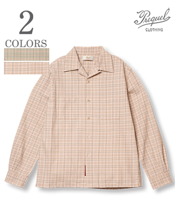 PREQUEL プリクエル HOMAGE 1907|長袖|ボタンダウンシャツ『Suvin Button Down Shirt』【アメカジ・ワーク】S1008 PREQUEL プリクエル HOMAGE 1907|長袖|オープンカラーシャツ『Checked