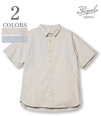 PREQUEL プリクエル HOMAGE 1907|半袖|ミニカラーシャツ『Mini Collar Shirt』【アメカジ・ワーク】S1011 PREQUEL プリクエル HOMAGE 1907|半袖|ミニカラーシャツ『Mini Collar