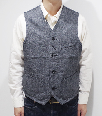 トップス SUGAR CANE 9oz.WORK VEST SUGAR CANE シュガーケーン ブラックコバートワークベスト 『9oz