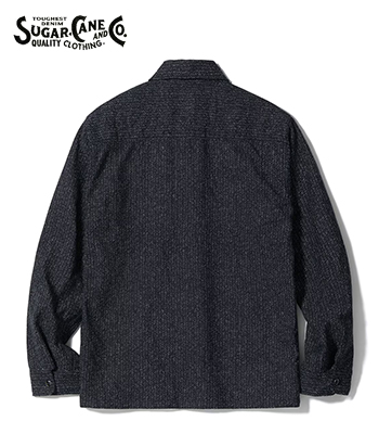 SUGAR CANE シュガーケーン 11oz.ネップデニム シャツジャケット SUGAR CANE FICTION ROMANCE シュガーケーン ジャガード織|ジップ