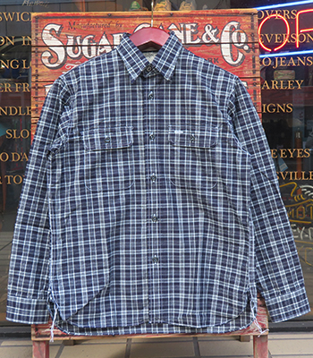 SUGAR CANE FICTION ROMANCE シュガーケーン 長袖|インディゴチェック