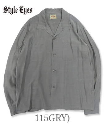STYLE EYES スタイルアイズ 長袖|50's|オープンカラー|レーヨン