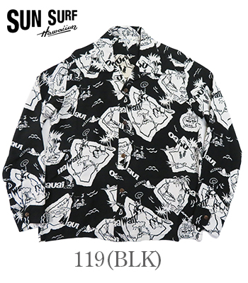 SUN SURF サンサーフ LONG SLEEVE RAYON ALOHA SHIRT '23MODEL