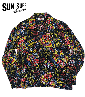 SUN SURF サンサーフ LONG SLEEVE RAYON ALOHA SHIRT '24MODEL
