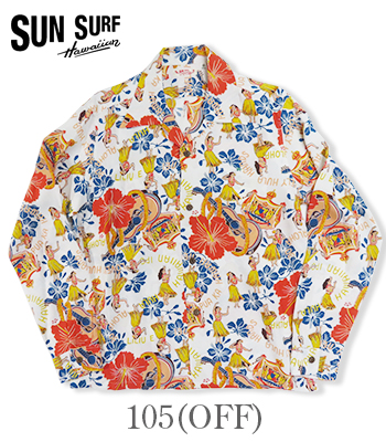 SUN SURF サンサーフ LONG SLEEVE RAYON ALOHA SHIRT '24MODEL『LOVELY