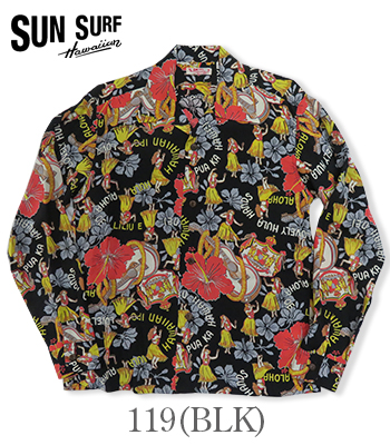 SUN SURF サンサーフ LONG SLEEVE RAYON ALOHA SHIRT '24MODEL『LOVELY