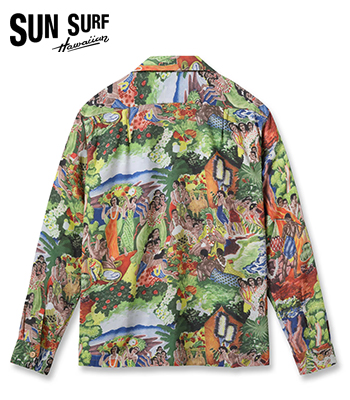 SUN SURF SPECIAL EDITION サンサーフ LONG SLEEVE RAYON ALOHA SHIRT