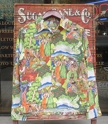 SUN SURF SPECIAL EDITION サンサーフ LONG SLEEVE RAYON ALOHA SHIRT