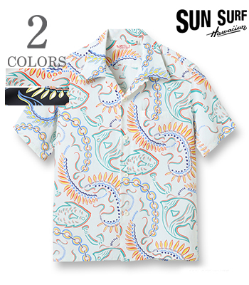 新品 サンサーフ XL アロハシャツ PARADISE PICTOGRAPH SUN SURF サンサーフ SHORT SLEEVE RAYON ALOHA SHIRT '22MODEL