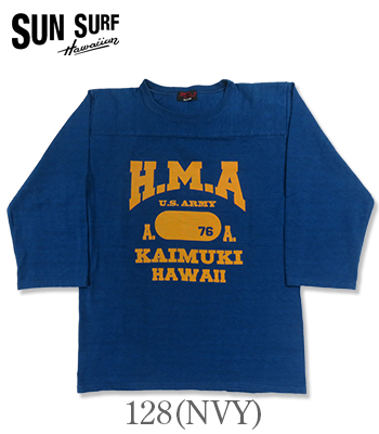 SUN SURF サンサーフ 七分袖|丸胴|スラブヤーン|フットボールTシャツ