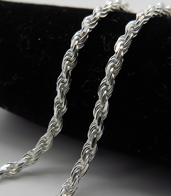 シルバー925 カットロープチェーン 50cm 太め SV925 Silver シルバーチェーン シルバー925 ネックレス チェーン カット