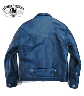 DOUBLE HELIX ダブルヘリックス インディゴ染|1stタイプ|ホースハイド|レザージャケット『The Rider Dark  Indigo』【アメカジ・ワーク】WM0602