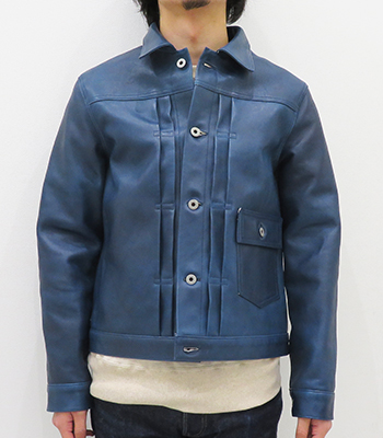 DOUBLE HELIX ダブルヘリックス インディゴ染|1stタイプ|ホースハイド|レザージャケット『The Rider Dark  Indigo』【アメカジ・ワーク】WM0602