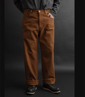 challenger ワークペインターパンツ ブラウン 5edbaa81997eae9866a6b198ba8af2