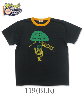 WHITESVILLE ホワイツビル 18/-天竺|プリント|リンガーTシャツ