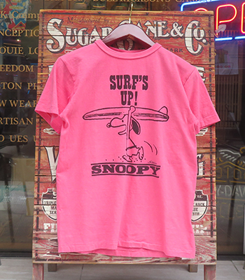 新品 ウエアハウス ビンテージ PEANUTS スヌーピー Tシャツ ピンク M WAREHOUSE VINTAGE PEANUTS ウエアハウス 半袖|19/-天竺|SNOOPY|ONE