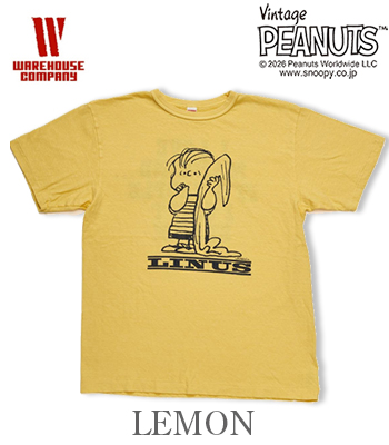 WAREHOUSE VINTAGE PEANUTS ウエアハウス 半袖|19/-天竺|LINUS|ONE