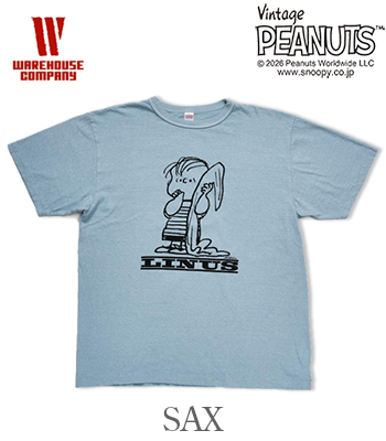 WAREHOUSE VINTAGE PEANUTS ウエアハウス 半袖|19/-天竺|LINUS|ONE