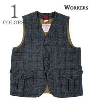 pois ポワ　ツイードベスト　tweed vest ブルー pois ポワ Tweed vest ツイードベスト ブルー pois ポワ