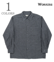 Open Collar Shirt, Smoky Chambray