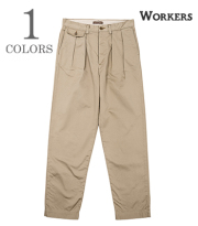 Officer Trousers, 2 Tuck, Khaki No-1