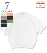 DUBBLEWORKS ダブルワークス 半袖|落綿|リサイクルコットン|ラグラン|カットオフ|スウェット『CUT OF SLEEVE SWEAT』【アメカジ・カレッジ】74001
