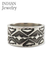 Navajo Stampede Silver Ring Henry Mariano