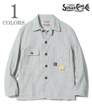 8oz. INDIGO STRIPE WORK COAT