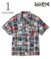MADRAS CHECK PATCHWORK OPEN SHIRT