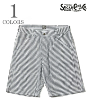 6oz. INDIGO STRIPE DOUBLE KNEE SHORTS